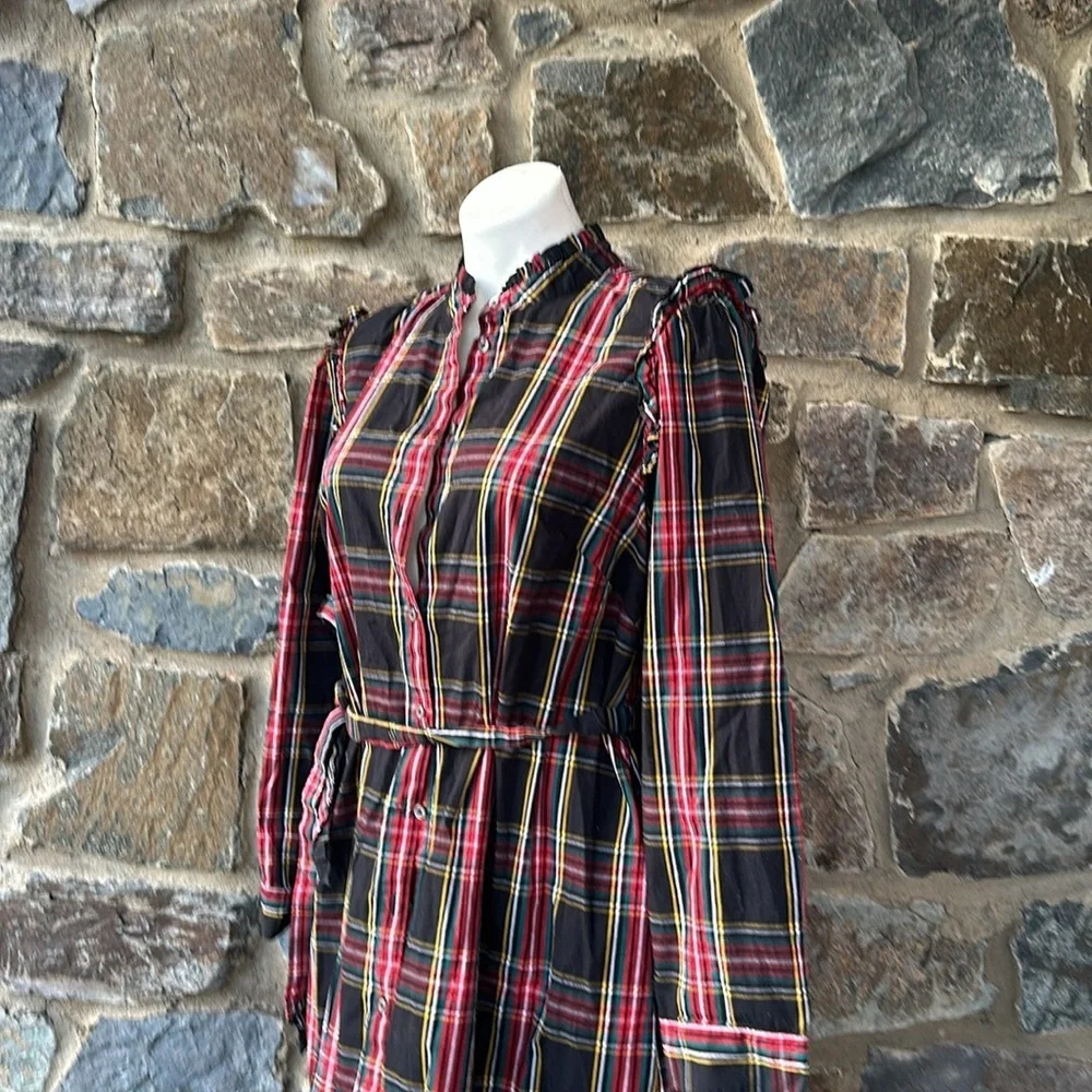 J. crew Ruffleneck mini shirtdress size 16